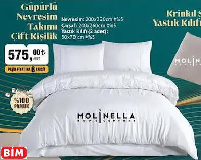 MOLİNELLA GÜPÜRLÜ NEVRESİM TAKIMI ÇİFT KİŞİLİK